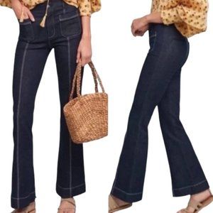 Anthropologie Dark Blue Flare Jeans